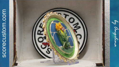 Sun Catcher, Stained Glass, 3D Hummingbird and Aloe with Stand - Picture 5 of 19