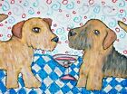 Norfolk Terrier drinking a Martini Wall Art Home Decor 11x14 Dogs by Ksams