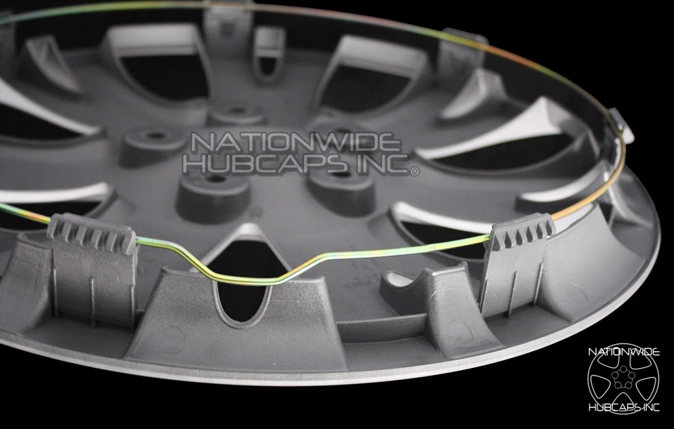 16" Set of 4 Black Wheel Covers Snap On Full Hub Caps fits R16 Tire & Steel Rim - Image 4 of 4