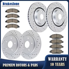 Fit for Dodge Journey 302mm Front & 305mm Rear Brake Rotors Pads Kit Brakes