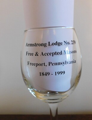 Shriners Masonic Stem Glass Memorabilia Armstrong Lodge No. 239