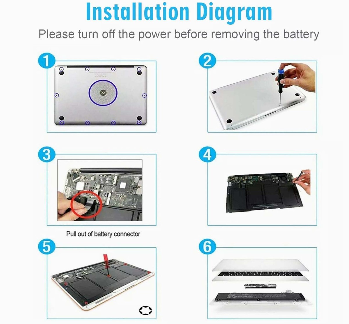 New Battery A2797 for Apple MacBook Air (15-inch, M3, 2024