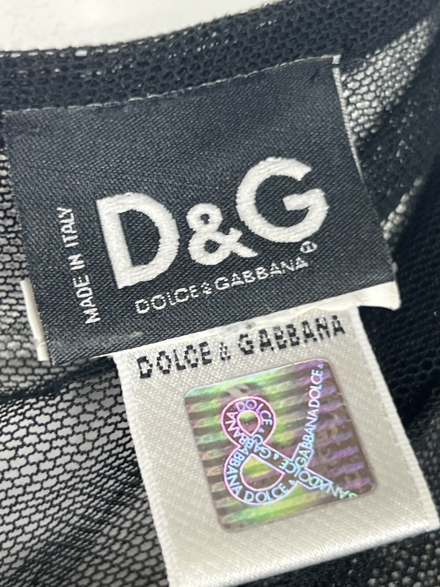 DOLCE & GABBANA エラスティックウエストサテンハンティ Sequined top with branded elastic in Silver for Women