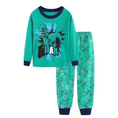 Conjunto De Nino Ninos Dinosaurio Pijama Ropa Para Dormir Pantalones Pijama Verde Conjunto De Ropa Ebay