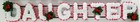 DAUGHTER Artificial Silk Funeral Flower Any 8 Letter Name Tribute Wreath SIS NAN