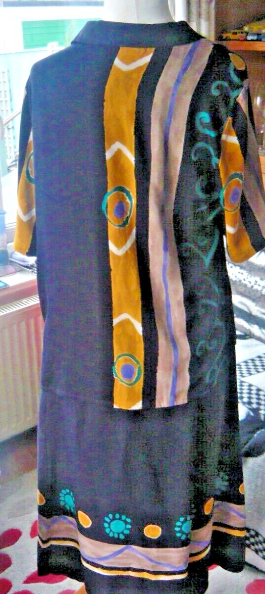 DAVID NIEPER  Navy/Multi Patterned Blouse Set UK … - image 4