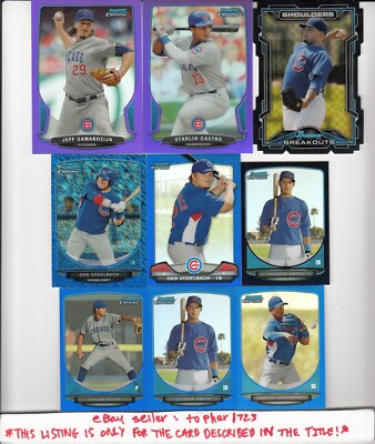 (TR) 2013 Bowman Chrome Breakouts Die-Cut Xfractor #70/99 ROCK SHOULDERS Cubs