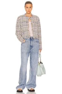 NWT $690 ISABEL MARANT ÉTOILE Nameo cropped fringed cotton tweed