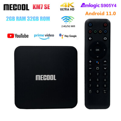 MECOOL KM7 SE ATV Android 11 TV Box S905Y4 2G 32G WiFi BT5.1 AV1 HDR Set top Box