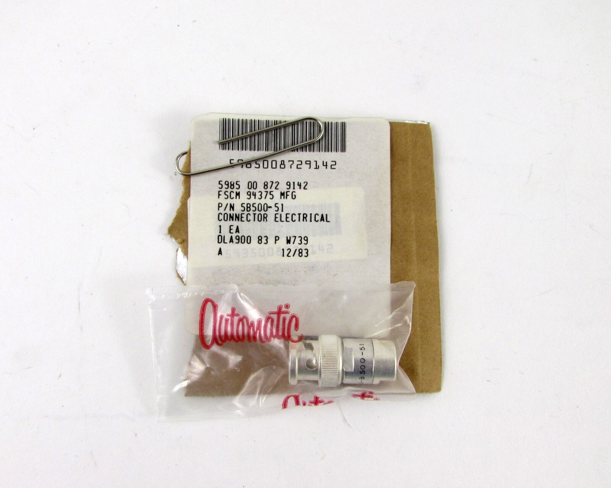5B500-51 Automatic Connector Electronic BNC Plug 50 Ohm Load, Ham Radio