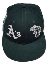 Oakland Athletics A's Hat Baseball Cap Patches New Era 59Fifty Youth Adjustable