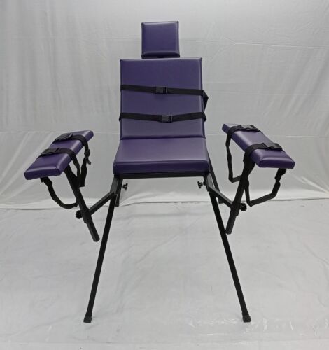 Spanking Chair Portable Bench Flogging BDSM Bench Purple Color With  Headrest - 第 1/3 張圖片