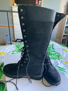 timberland 14 inch boots black