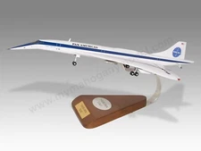 Concorde Pan Am Desk Wood Airplane New Model Small Scale 1/200