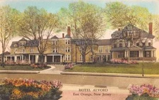 East Orange New Jersey Hotel Alvord Street View Antique Postcard K52382