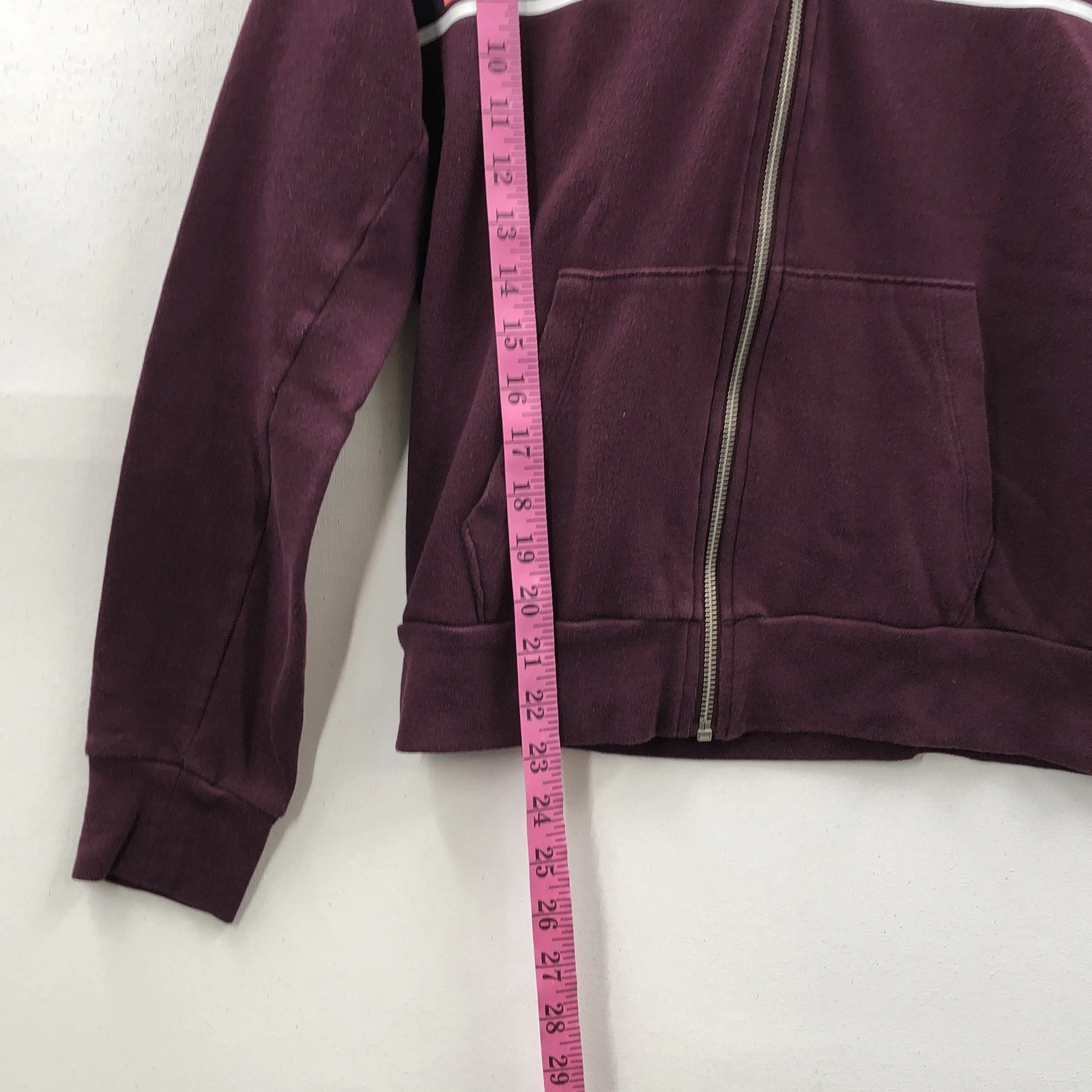 UNDERCOVER Felpa con cappuccio da donna viola pile floreale manica lunga cerniera intera media