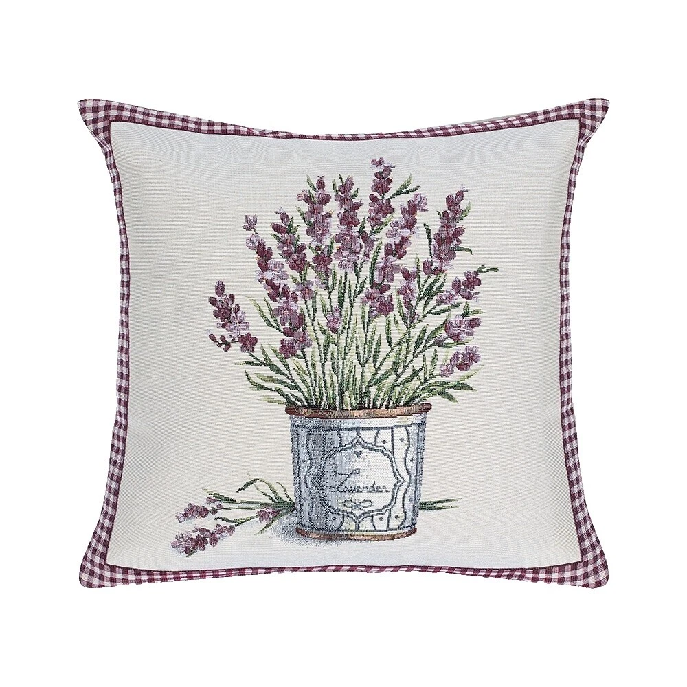 French Country Embroidered Square Home Décor Pillows