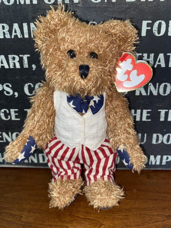 Ty The Attic Treasures Collection Bear Revere “Stars and Stripes Forever” New!