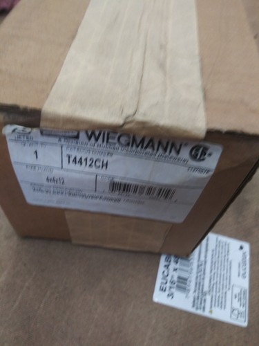 HUBBELL T4412CH / T4412CH (NEW IN BOX) SEALED BOX UNOPENED WIEGMANN 4X4X12 - Picture 6 of 6