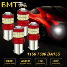 4PCS White 1156 7506 LED Reverse Backup Light Bulbs For 2007-2017 Nissan Versa