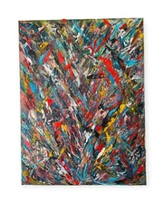 Original Abstract Oil Painting "In The Garden" 24"x18" Nature Spiritual 