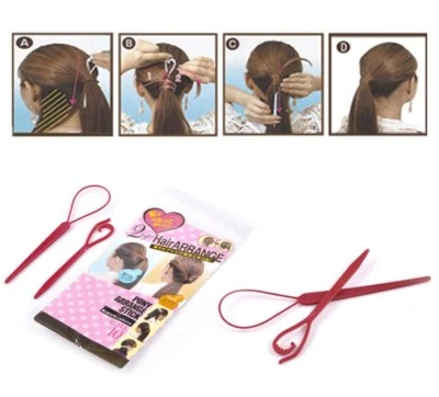 2er Set Topsy Tail Fancy Hair Twister Frisurenhilfe Schlinge Schlaufe Haardreher