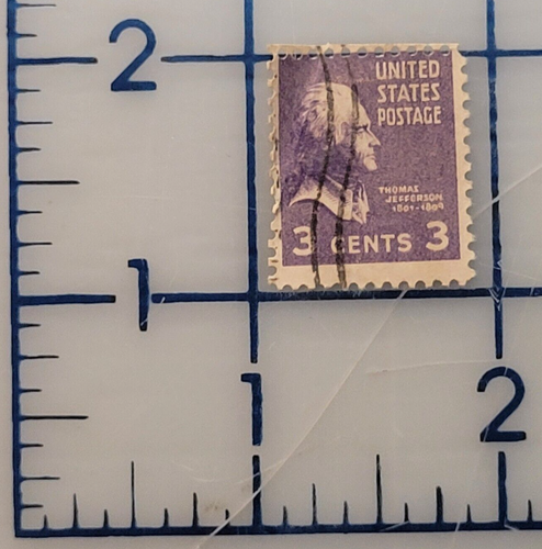 United States Postage Stamp ~ THOMAS JEFFERSON (Purple 3 cent) - X27 - Picture 6 of 6