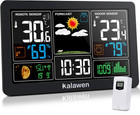 Kalawen Weather Station with Outdoor Indoor Sensor, MSF Wireless Digital Alarm