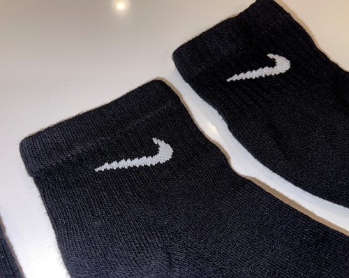 TWO PAIR NIKE ANKLE EVERYDAY PLUS DRI-FIT SOCKS BLACK YOUTH 5Y - 7Y - Picture 11 of 14