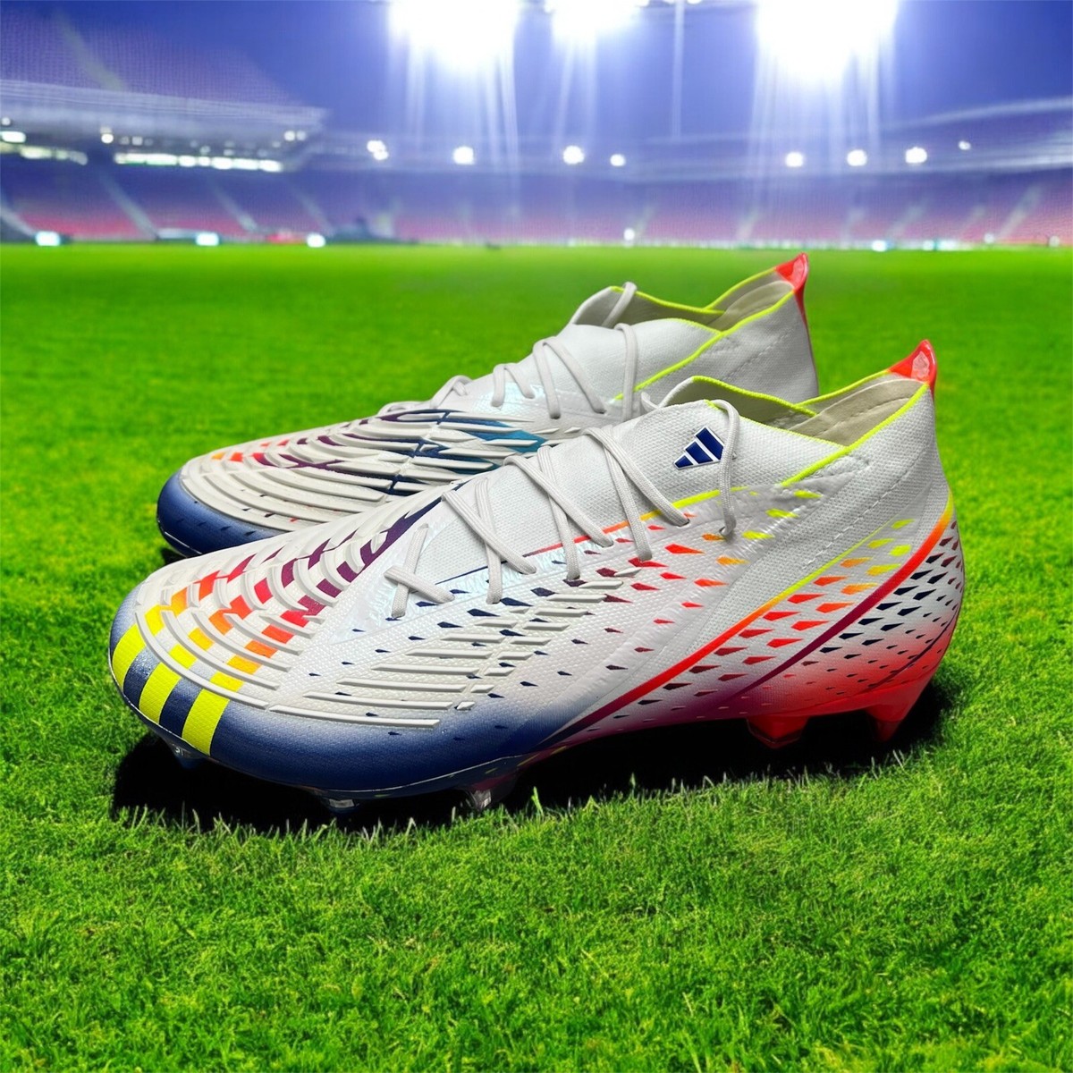 Adidas Rare Predator Edge.1 L SG GW1021 White Soccer Cleats Shoes