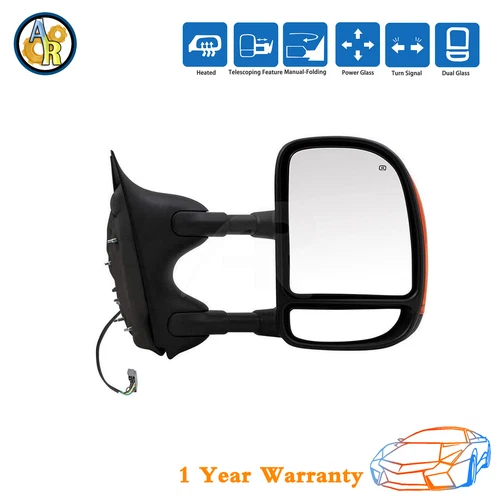 ★Right Towing Power Heated Signal Side View Mirror For 03-07 Ford F-250 Truck