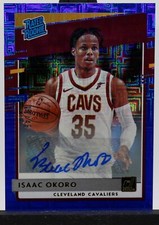 2020-21 Panini Donruss Isaac Okoro Rated Rookie Auto RC Blue Choice #08/49