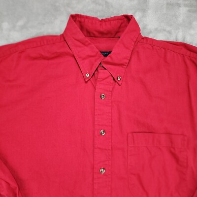 Burberry London Shirt Mens Extra Large Red Long Sleeve Button Down Made in  USA