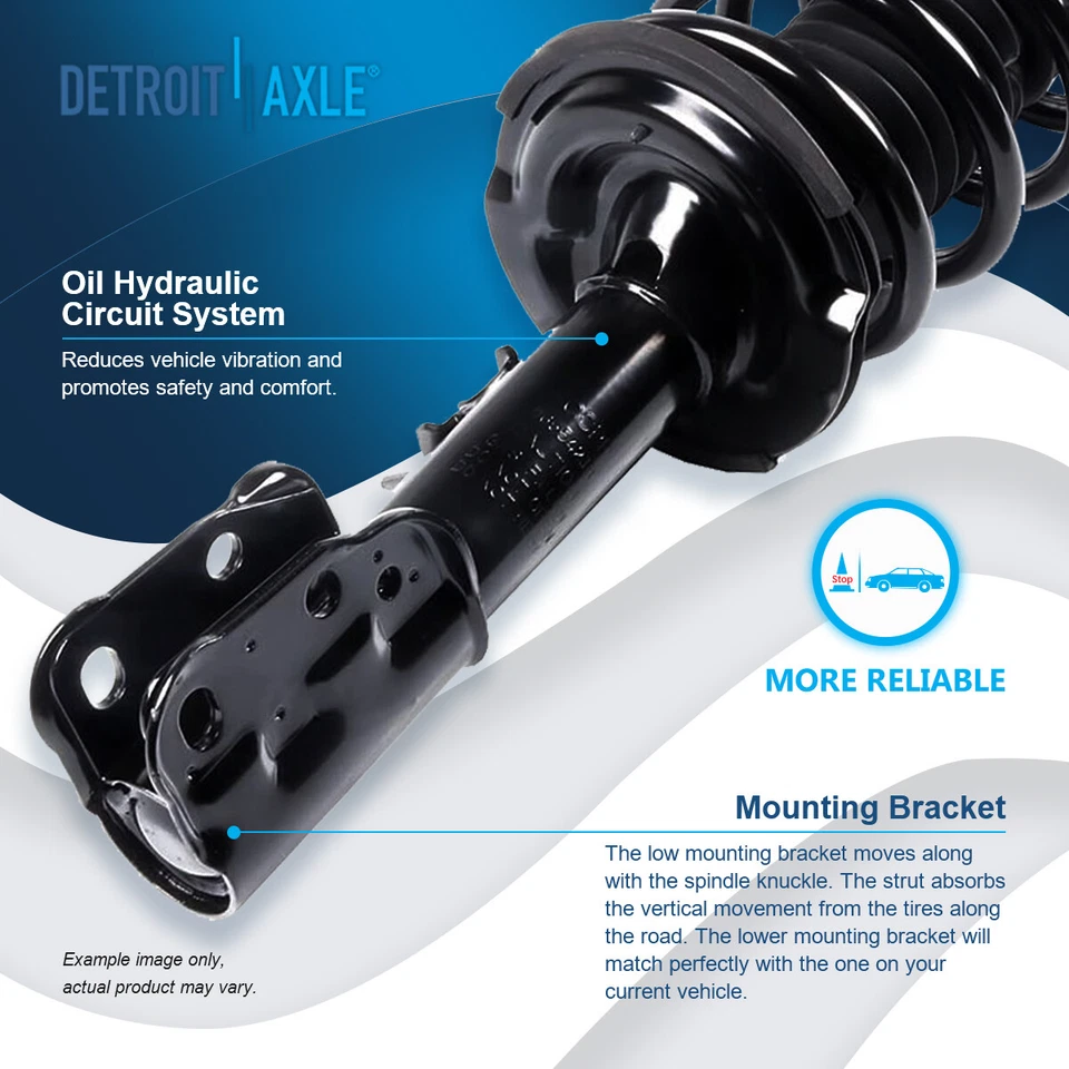 Eslabones de barra estabilizadora puntales delanteros con muelles helicoidales para Honda Odyssey 2005 2006 2007 Foto 3 de 4