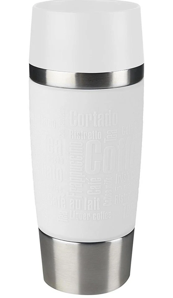 Emsa Vacuum Mug "Travel Mug" 12.2 fl oz In White. Best Gift.  German Quality - Image 2 of 4