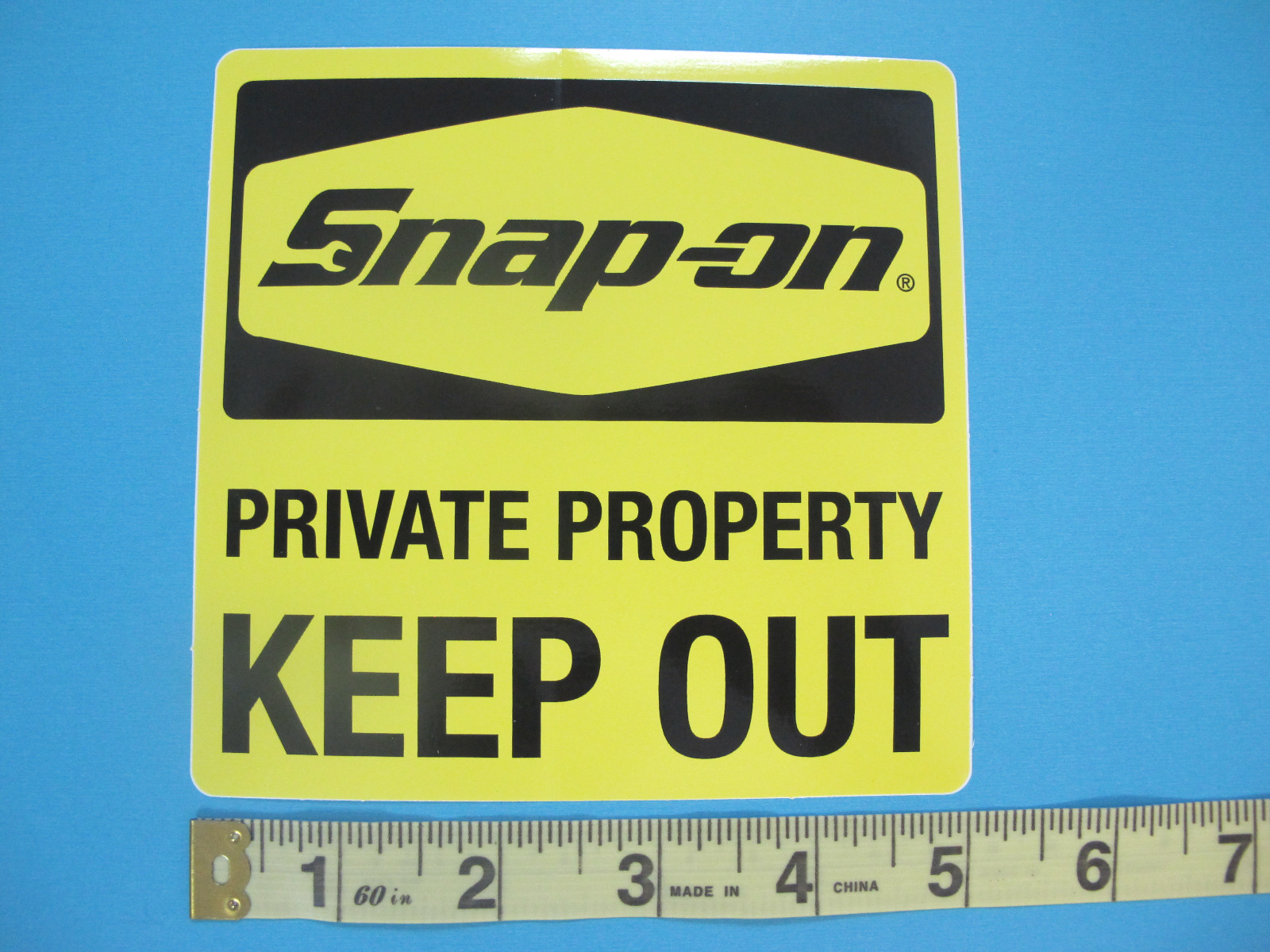 Genuine Official Snap On Tools PRIVATE PROPERTY - KEEP OUT Sticker Decal 5" -NEW