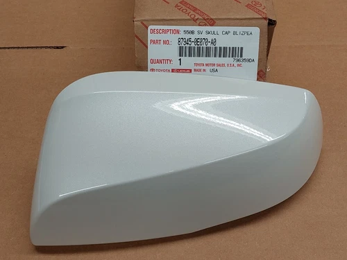 OEM TOYOTA HIGHLANDER OUTER MIRROR COVER DRIVER SIDE WHITE FITS 2020-23