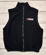 Vtg 90's Auburn Sportswear Fleece Black NASCAR Men’s Sz L USA Made