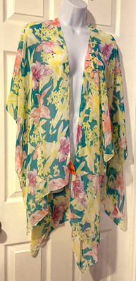 West Loop Women's Beach Cover Up - One Size Teal/Yellow/Red/Orange New w/Tag