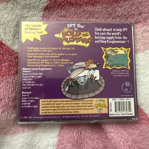 VERY RARE Spy Fox In Hold The Mustard PC Game Humongous Entertainment - Picture 2 of 8