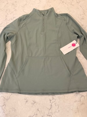 Yogalicious  Half Zip Lightweight XL Athletic Jacket   Slim Fit w/ Thumbhole NWT