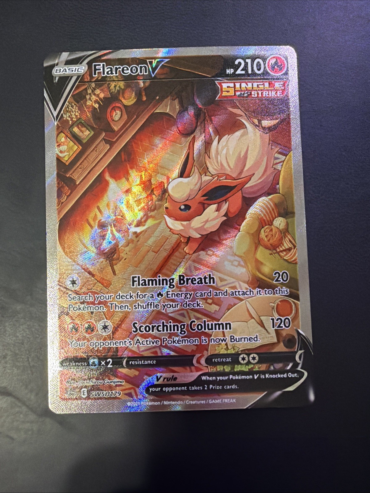 Flareon V #SWSH179 Sword & Shield Promo NM/Near Mint Pokemon 2021