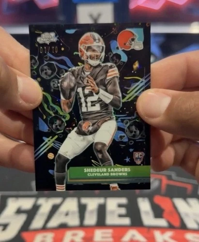 2025 Topps Chrome Cosmic Shedeur Sanders Black Eclipse #127  /10 Browns Qb1 Sick