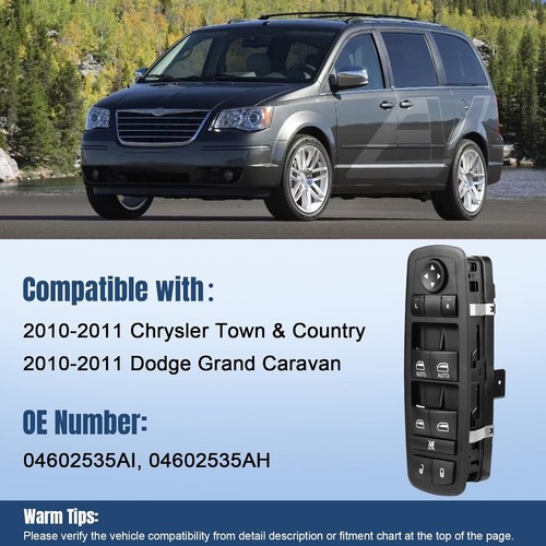 Interruptor de ventana eléctrica maestro del lado del conductor apto para Chrysler Town & Country 2010 2011 - Imagen 3 de 8