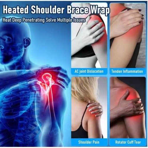 Hot Compress Heated Shoulder Wrap Strap Shoulder Massage Support Belt - Picture 9 of 9