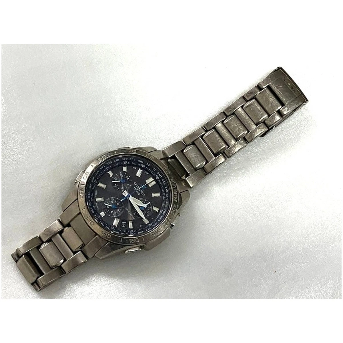 Reloj Casio Oceanus OCW-600 Titanio Radiocontrolado Resistente Solar Cronógrafo