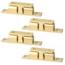 4-Pack 67mm Double Roller Catch, Brass, Adjustable Ball Tension, Door Latch
