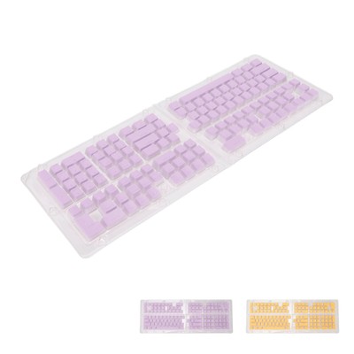 PBT Pudding Keycaps 129 Keys Translucent OEM Height Doubleshot Injection DIY NEW