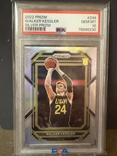 2022-23 Panini Prizm - Silver Prizm #234 Walker Kessler (RC) Rookie PSA 10 Jazz