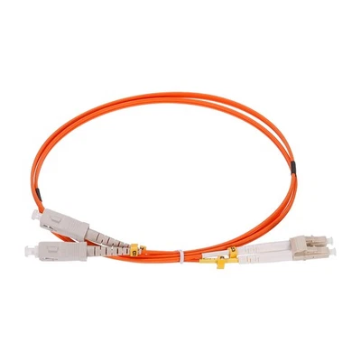 1 Mètre Fibre Correctif Câble LC-SC OM2 LSZH Orange pour Mécanique Transceiver - Photo 1/4